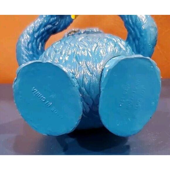 1985 Muppets Inc 4 Inch Blue Cookie Monster Action Figure Collectible Toy - Picture 6 of 11